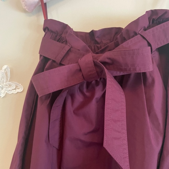 Uniqlo Deep Red Midi Tie Skirt - Picture 2 of 5